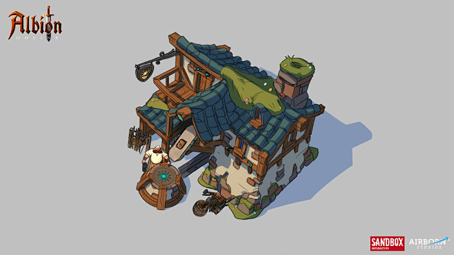 Airborn Studios - Albion Online : Mountain 2d Building concepts