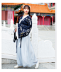 传统民族风复古改良汉服中国风女装交领广袖两件套+齐腰襦裙套装-淘宝网