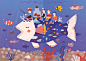                                                                                                                         每日插画推荐超话插画欣赏 -------------------------  来自韩国插画师 Sehee Chae为咖啡某品牌创作的一组12星座主题插画，她的作品中，色彩丰富，充满想象力。并且擅长把一些元素放在另一些元素里，这种方式就让整个画面变得更有童真感，对于噪