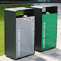 谢菲尔德大学，城市校园#案例研究。 为户外公共区域包装垃圾箱和回收箱。 #艺术形式#街头家具
