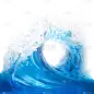 特效通用实景蓝色海浪浪花元素素材