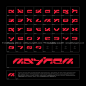 Mayhem潮流复古赛博朋克科幻机能游戏电竞logo海报标题英文字体图片