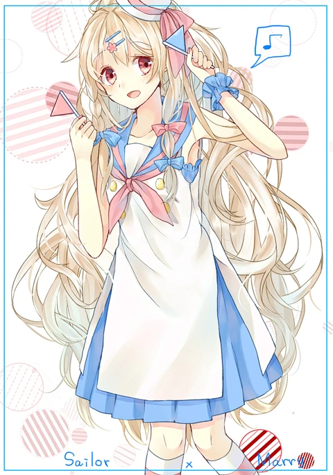 水手服连衣裙-花瓣网