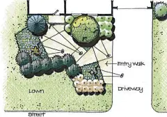 景观平面图彩色铅笔上色参考