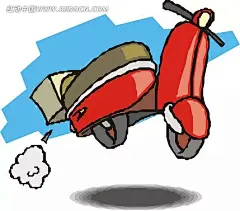 红色电动车EPS素材|插画|电动车|红色|交通工具|科技图片|摩托车|矢量|矢量素材|高科技图片素材|科技图片素材|医学科技图片素材|科技图片科技