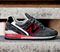 New Balance 996 – Black / Grey – Red: