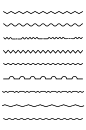 手绘装饰线条不规则波浪线分割线免扣元素