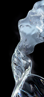 3D abstract cinema 4d Digital Art  fluid glass Iridescence Liquid motion graphics  wallpaper