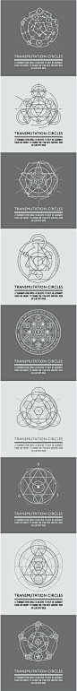 Transmutation circles - alchemical symbol - sacred geometry - can be used in…: