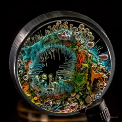 AI绘画_Prompts_isjustmontes_a_miniature_world_seen_through_a_microscope_Super-_591fed7c-58ba-4317-9c5a-34815eb08f01_xpanx.com