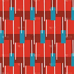 摘要无缝几何矢量图案适用于服装面料和纺织印花、包装纸、背景、网络横幅和书籍封面，彩色无缝矩形形状图案