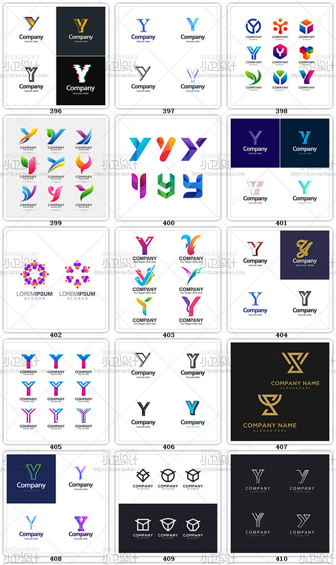 字母系列Y LOGO商标设计vi素材包A...