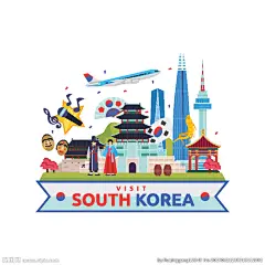济州岛插画   韩国济州岛