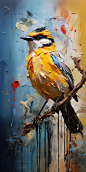 油画 水彩 bird 小鸟.jpg (736×1472)