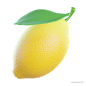 Lemon - @到位啦UI素材 3D水果高精度模型