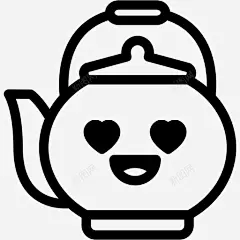 表情咖啡茶壶图标 平面电商 创意素材