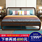友宝尼白蜡木日式全实木床新中式轻奢双人床1.8米1.5m主卧北欧床-tmall.com天猫