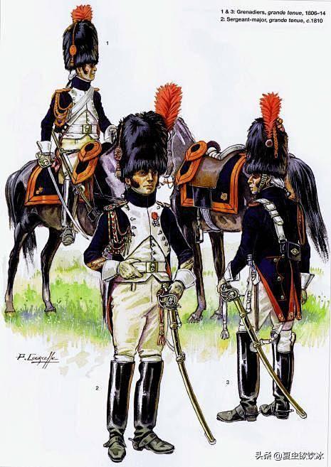 拿破仑近卫掷弹骑兵戴的熊皮帽实物，发现于...