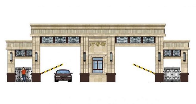 住区项目入口大门模型 大家多多指教啊 -...