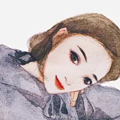 女孩漫画手绘微信头像