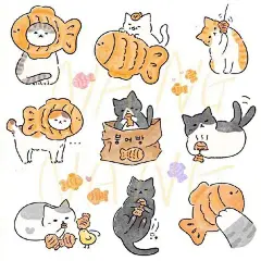 韩国插画家 낭낭 笔下可爱的小猫咪 ​​​​