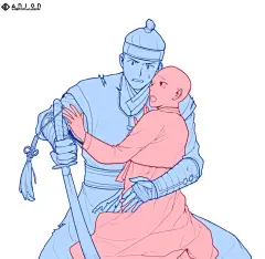 【绘画参考】画师 anion_art ​​​​ 笔下的18P 情侣CP日常动作大全（动态速写素材） : 一起来吃狗粮啊！