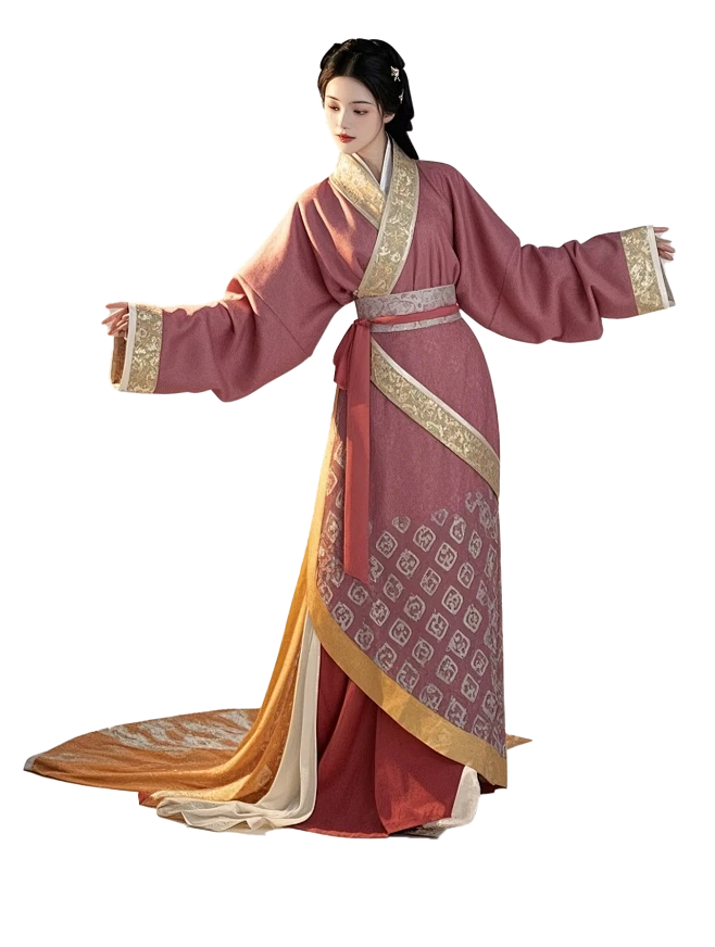 战国，汉服，战国袍仕女01-花瓣网