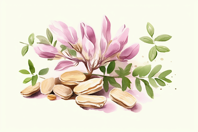 黄芪健康药方插画