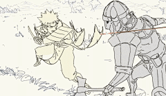 简笔画手绘动态线稿