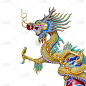 中国龙的雕像