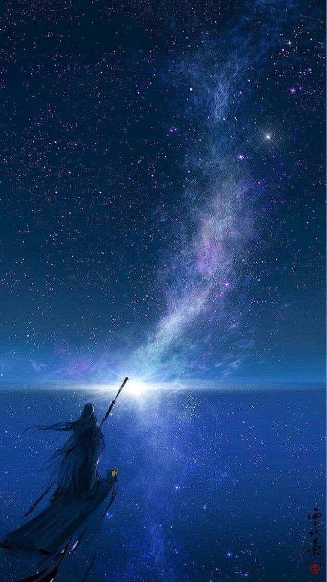 镶满星星的夜空