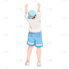 卡通感青年节男生元素贴纸