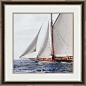 Paragon Decor - Sailing South Artwork - Liven up those boring walls with this gorgeous piece, "Sailing South." This piece features a beautiful large sailboat cutting through the sea. Its sails are filled with air, causing it to heel (lean) on th