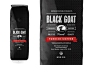 Black goat coffee packaging