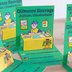 法国插画家 Clémence Sauvage 有趣的名片设计 - Arting365 - 创意门户网站 - 打开Arting365，连接好设计！