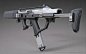 Quicksilver Industries: "Suricate" SMG, Christian Groß : Highpoly model based on a concept by Wouter Kroon:

https://www.artstation.com/artwork/bJgmn

Edit: should be 28 rounds, not 82mm. Sorry for that.