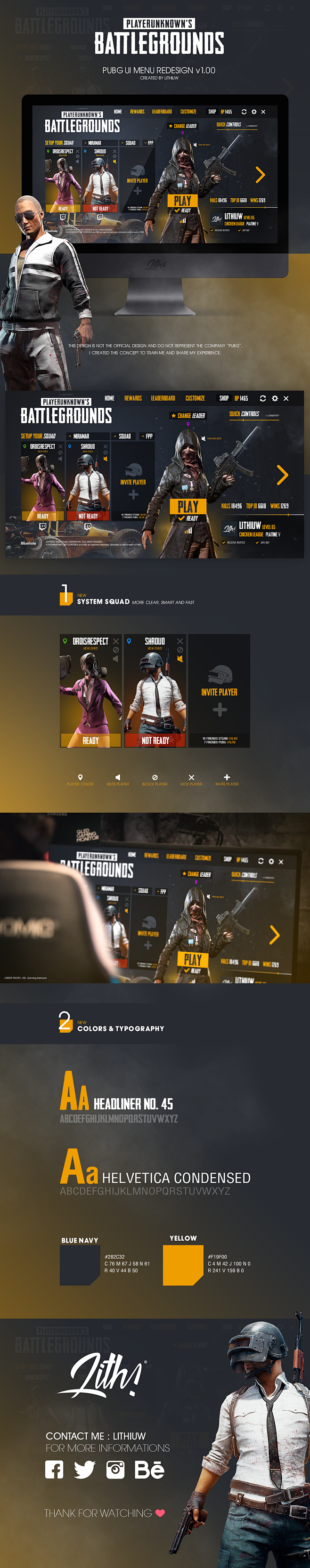 PUBG UI Menu - Redes...