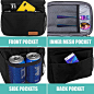 Amazon.com: Insulated Lunch Bag for Women/Men - Reusable Lunch Box for Office Work School Picnic Beach - Leakproof Cooler Tote Bag Freezable Lunch Bag with Adjustable Shoulder Strap for Kids/Adult - Black: Home & Kitchen