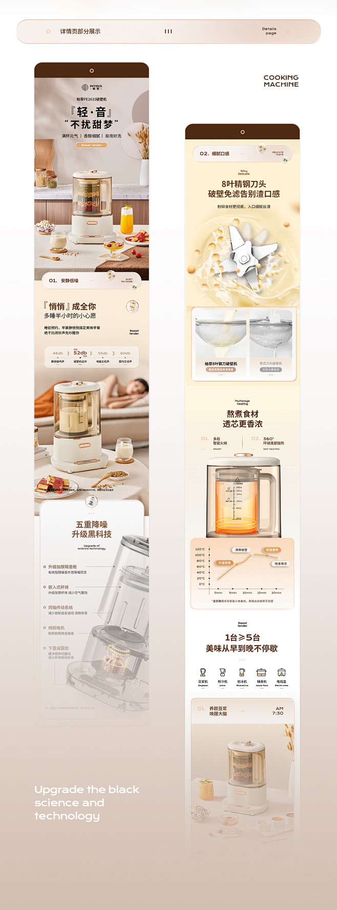 柏翠Petrus智能轻音破壁机丨电商详情...