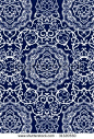 white east decorative pattern on a navy blue background