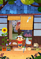 Japan Summer Illustration : A series of "Japanese Summer" paintings challenge.