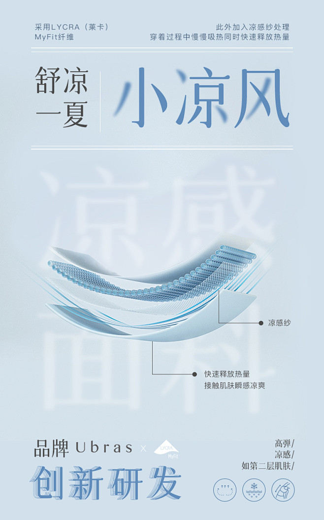 Ubras无尺码浪花小凉风吊带文胸无钢圈...