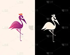 鹳,模板,矢量,鸟巢,可爱的,商务,请柬,贺卡,背景分离,环境
