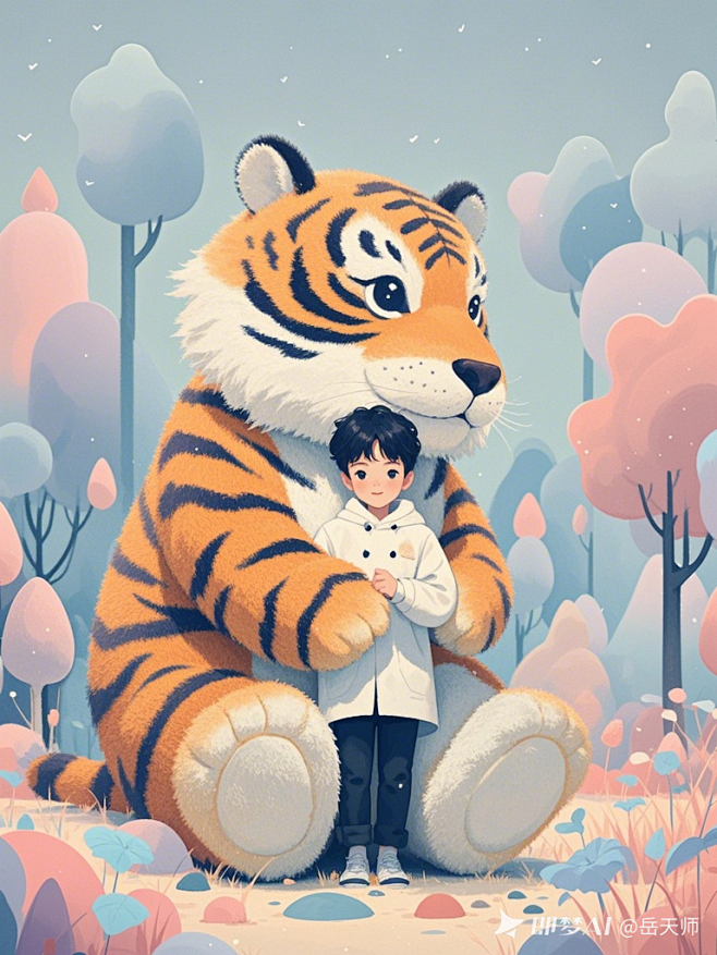 朦胧的画面，颗粒插画，极简画面，朦胧色块...