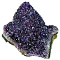 紫晶在方解石