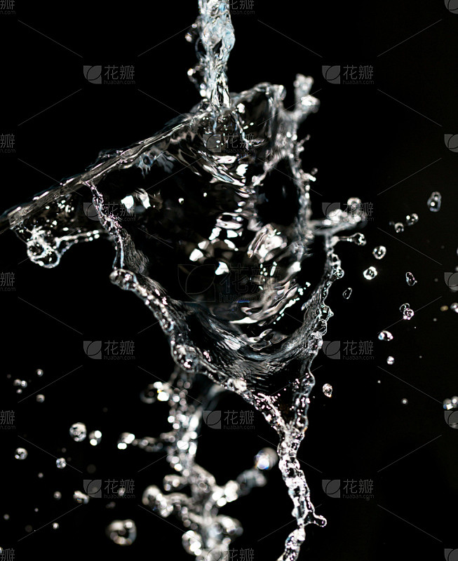 水,黑色背景,活力,图像技术,湿,纯净,...