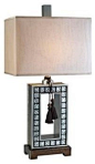 Brass Lamps: 31.5 in. Antique Brass Mirror Tiles Table Lamp OK-4239T contemporary table lamps