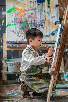 想象力儿童画画图片摄影图