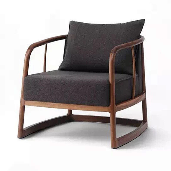 纯实木沙发椅艺术椅老榆木禅椅中式单人沙发...