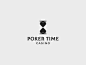 POKER TIME hourglass clock casino spades poker logo